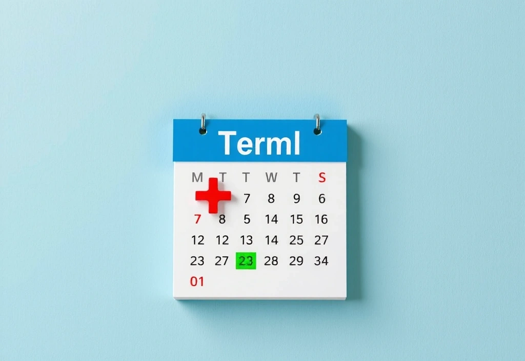 Kalender mit einem Kreuz und einem Häkchen, symbolisiert Terminänderungen