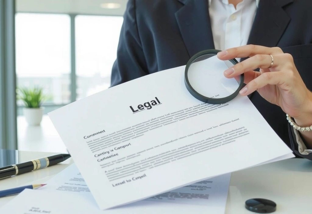 Person liest Kleingedrucktes auf einem Dokument